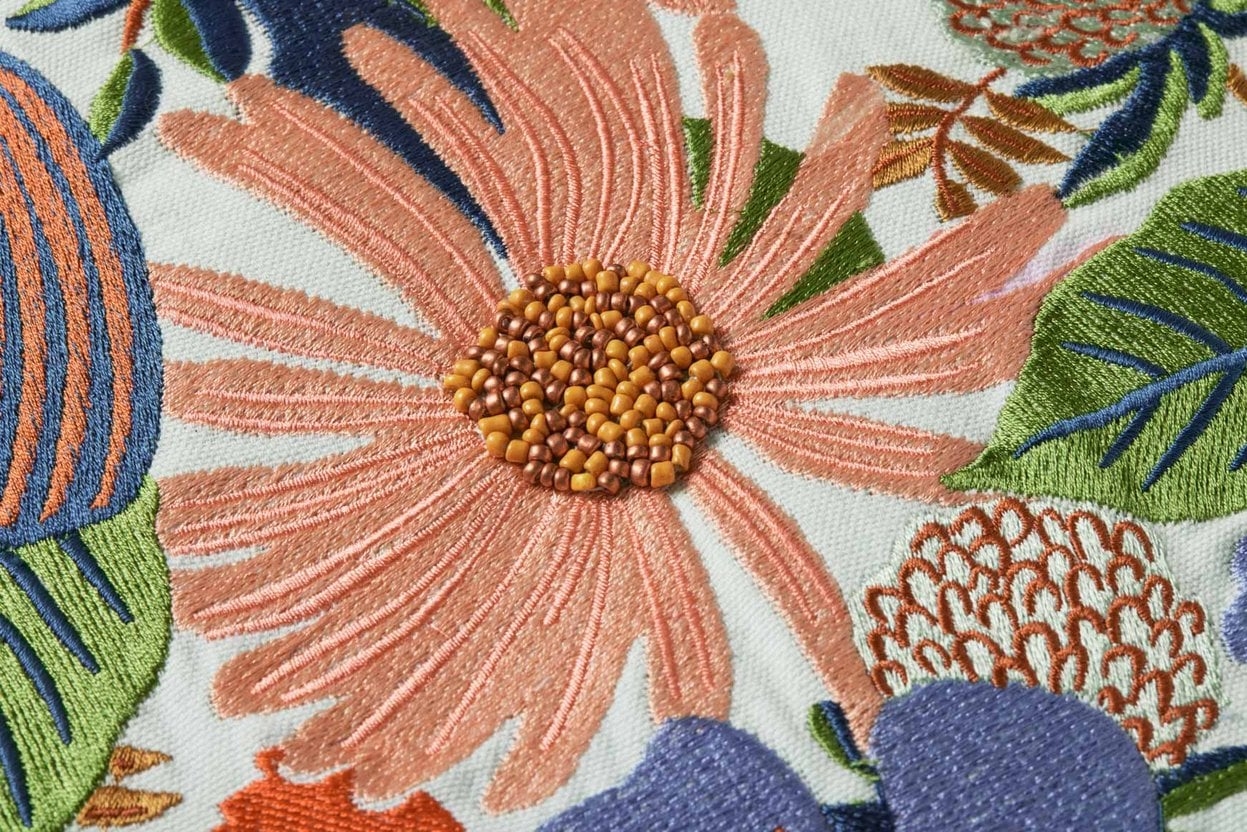 Rifle Paper Co. x Loloi Pillows Dovecote Multi 22" x 22" Cover w/Poly - Image 1