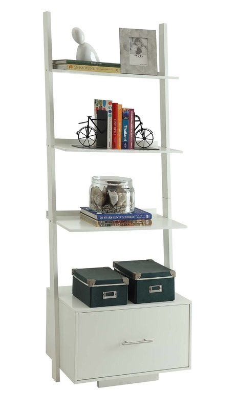 Carlucci Ladder Bookcase, white - Image 1