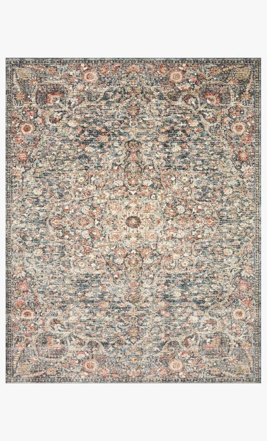 Loloi Saban Blue / Spice 3'-9" x 3'-9" Round - Image 2