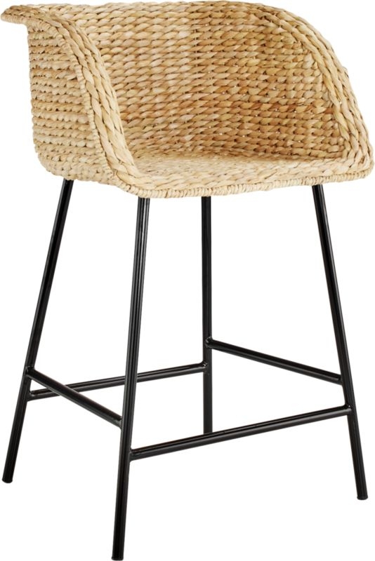Silas Seagrass Counter Stool 24" - Image 4