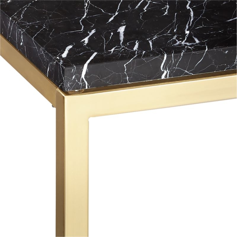 Smart Brass C Table with Black Marble Top - Image 3