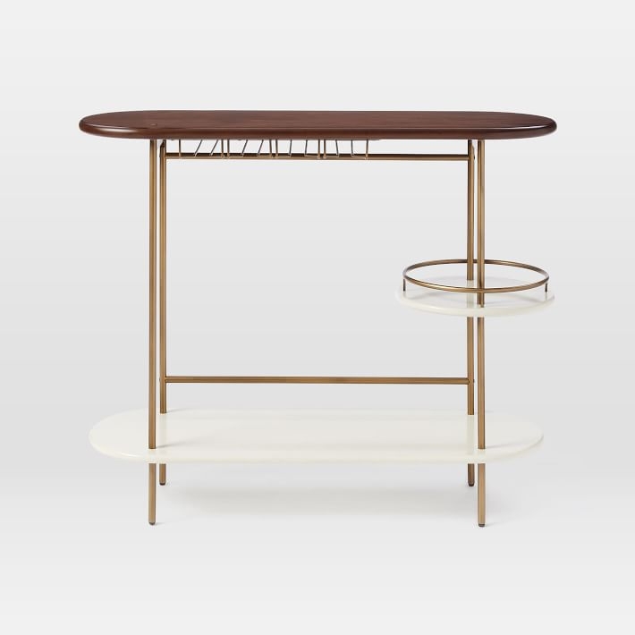 Tiered Bar Console, Parchment - Image 2
