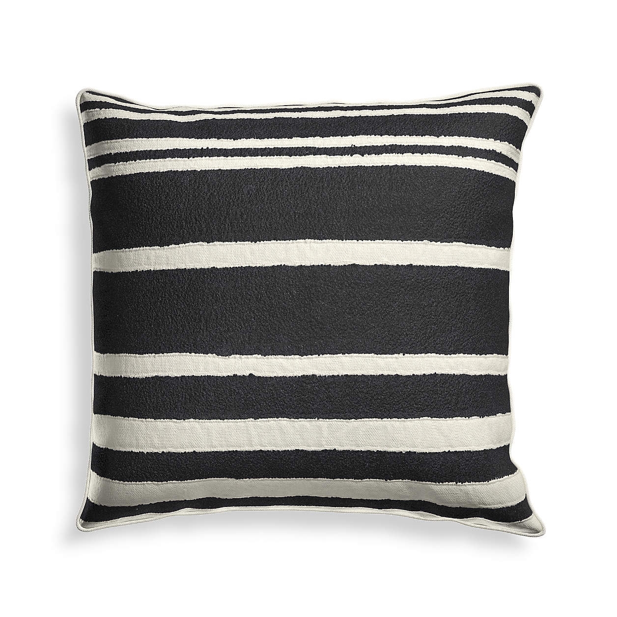 Mohave 20"x20" Wide Black Stripe Indoor/Outdoor Pillow - Image 0