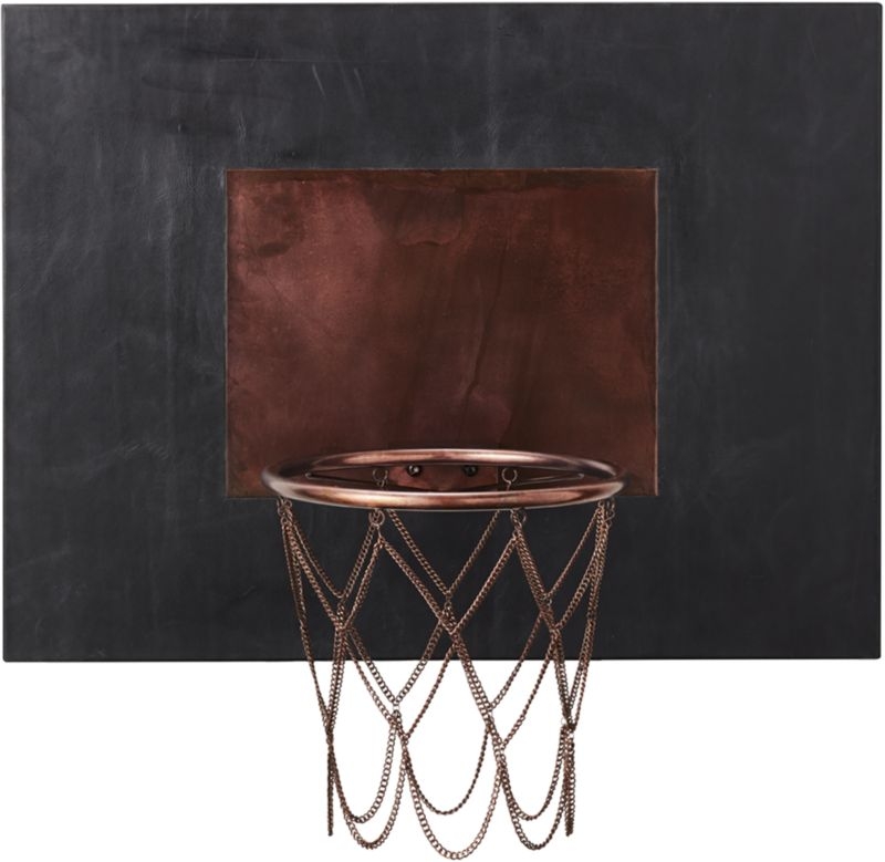 Navy Leather And Copper Basketball Hoop - Image 7