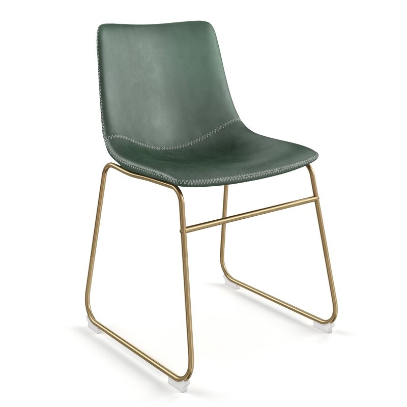Luke Faux Leather Upholstered Side Chair (Set of 2) - Green - Image 0