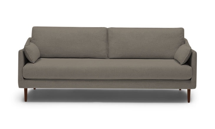 Brown Bates Mid Century Modern Sofa - Dawson Brindle - Mocha - Image 0