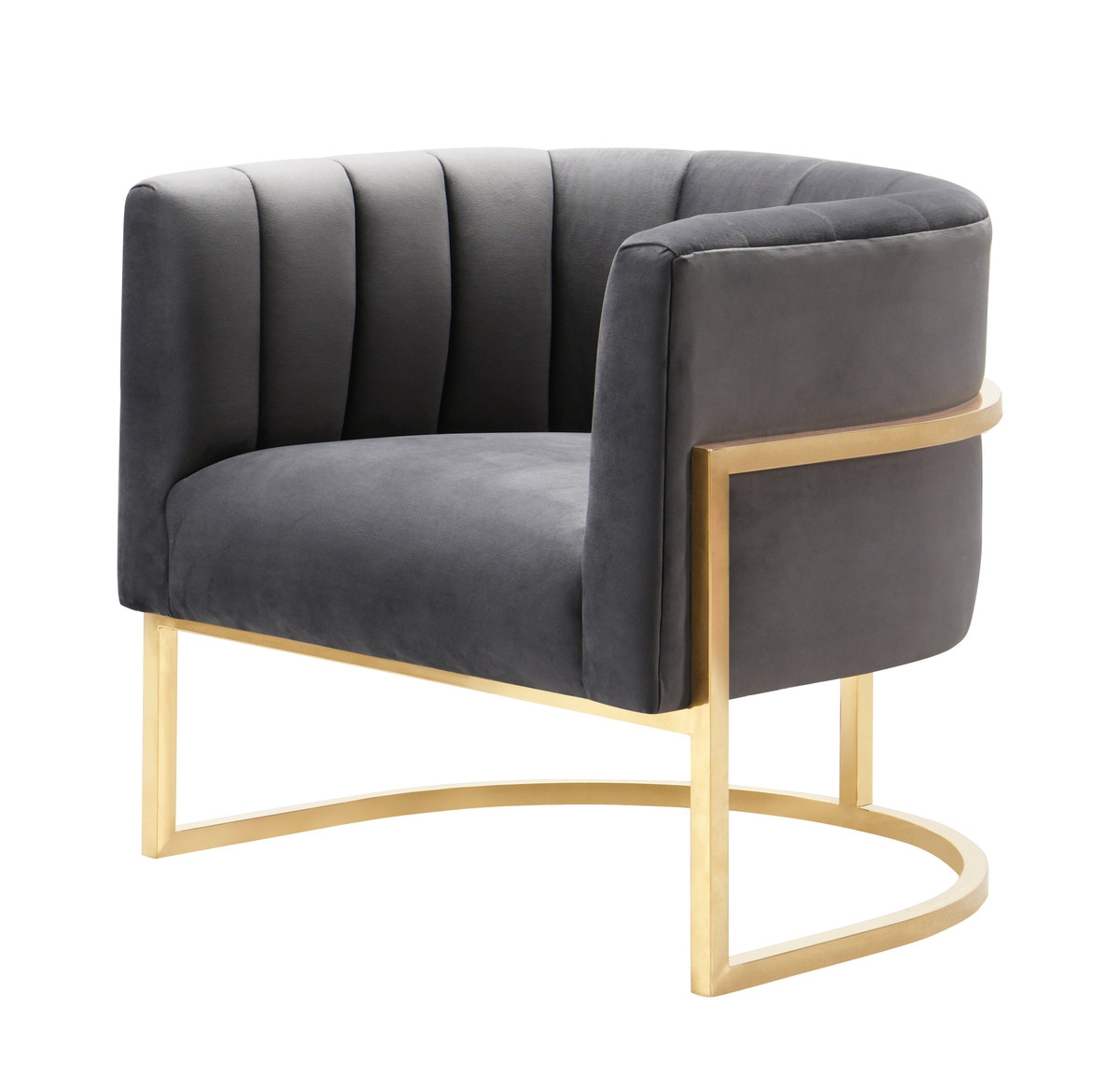 Magnolia Grey Velvet  Chair - Image 0