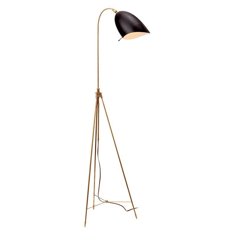 SOMMERARD FLOOR LAMP - HAND-RUBBED ANTIQUE BRASS WITH BLACK - Image 0