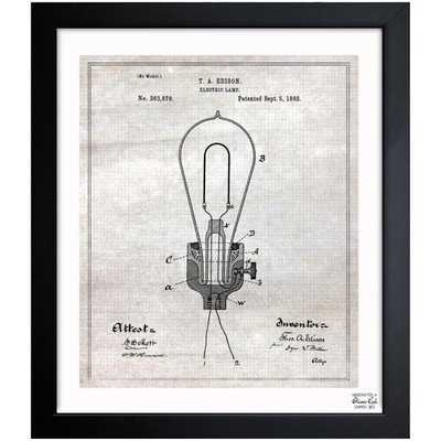 Edison Electric Lamp 1882 Framed Graphic Art - Image 1