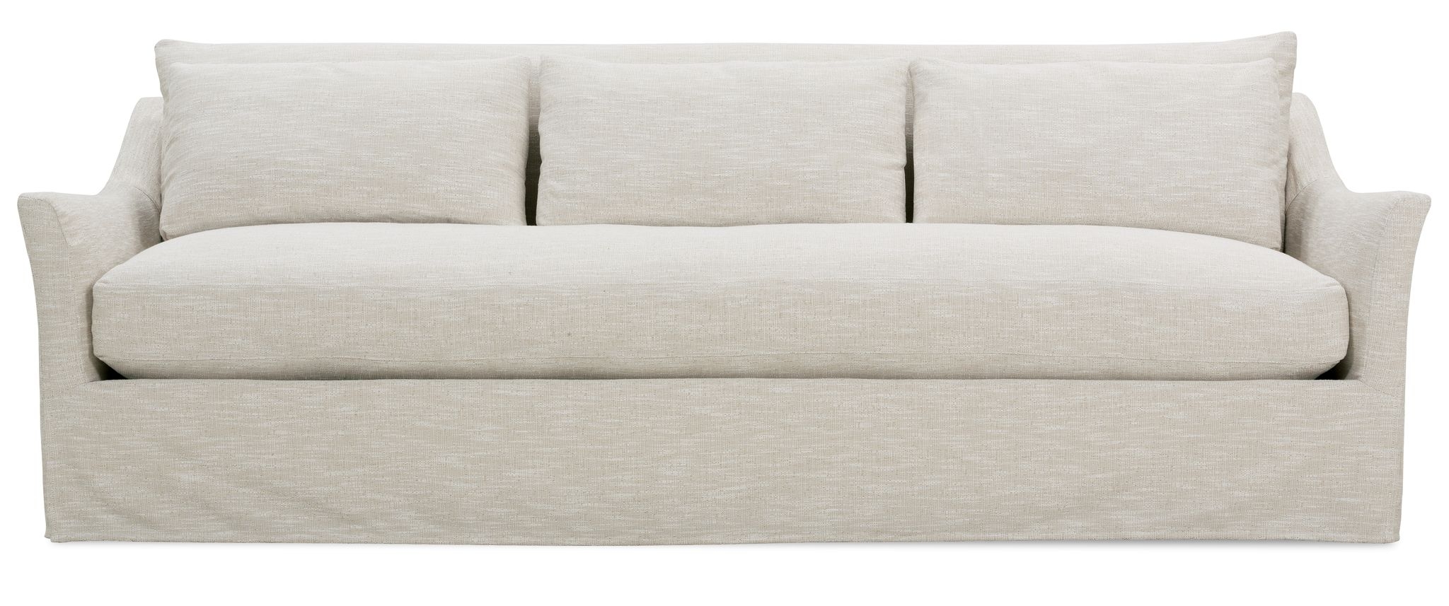Fraser Slipcover Sofa, Bench Cushion, White, 95" - Image 0