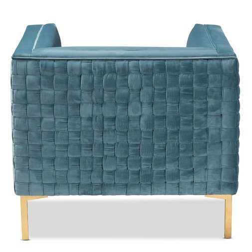 Whiteman Glam and Luxe Velvet Fabric Upholstered Armchair - Image 8