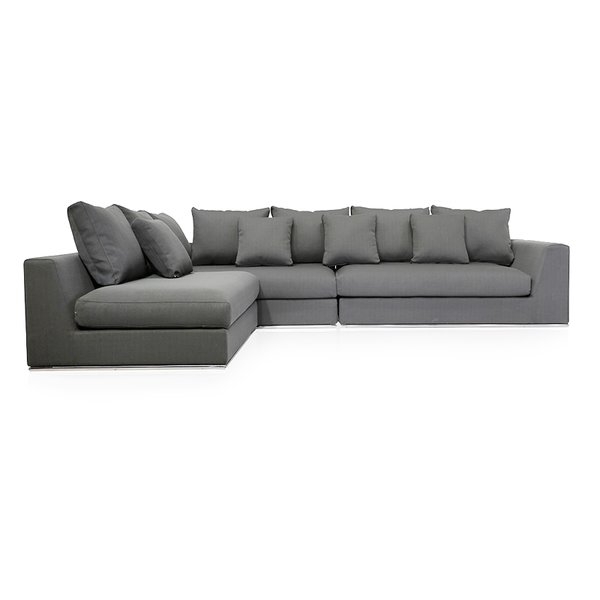 Moore Living Reversible Sectional (Charcoal Gray) - Image 0