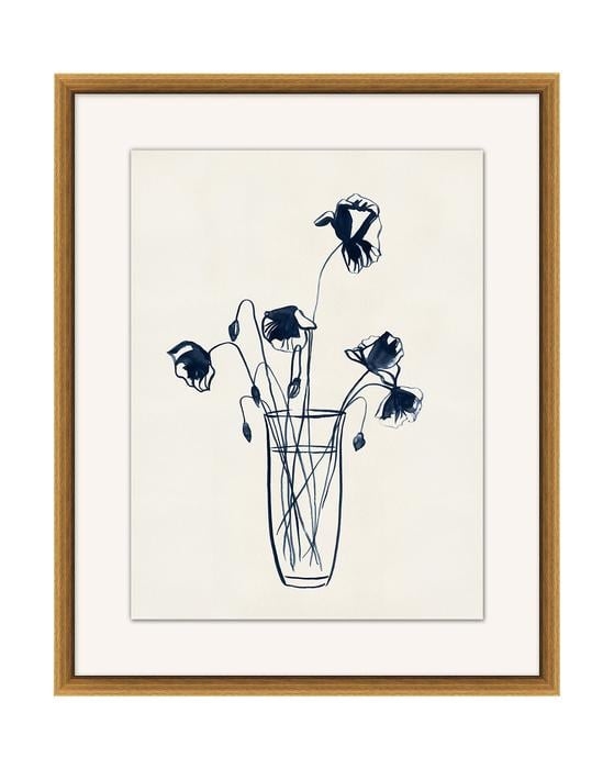 Foraged Wildflowers Framed Art, 26" x 32" - Image 0