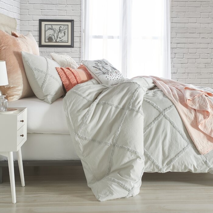 Shameka Chenille Lattice Comforter Set - Image 0