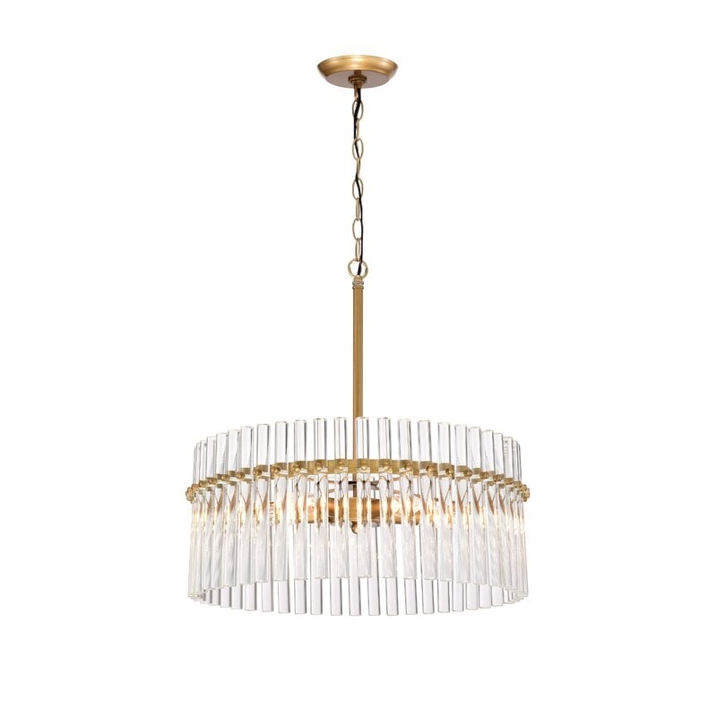 Neva 5 - Light Candle Style Drum Chandelier - Image 1