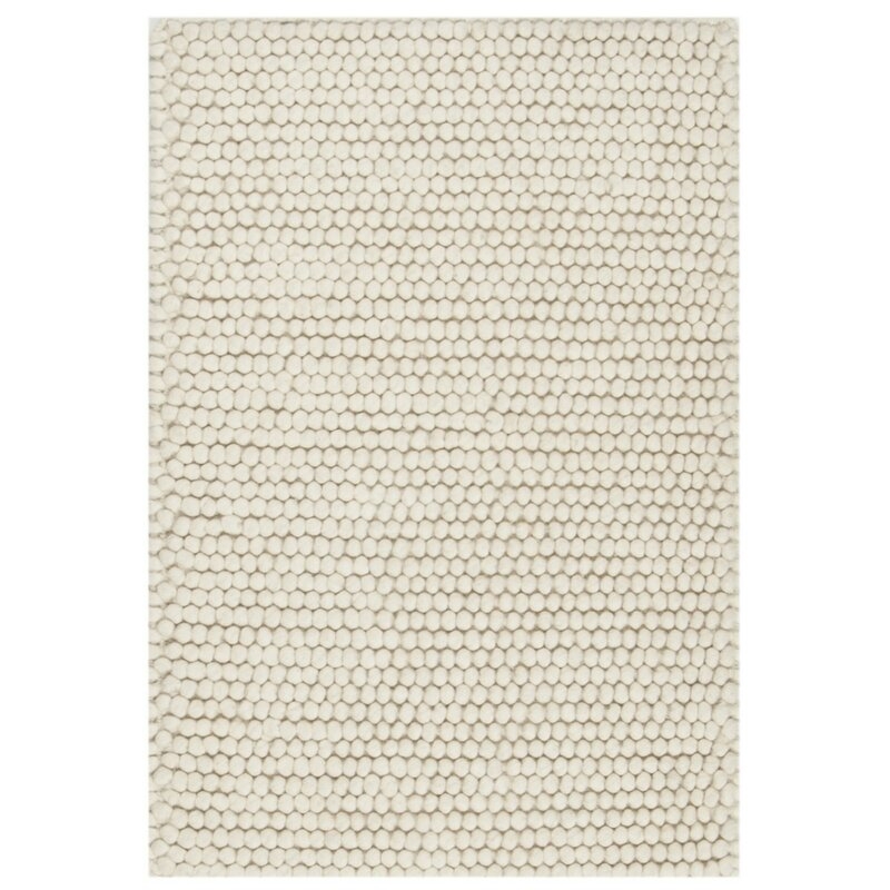 Elle Handmade Flatweave Wool/Cotton Ivory Area Rug - Image 1