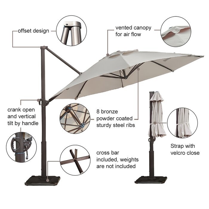 Farnham 11' Cantilever Umbrella - Image 2