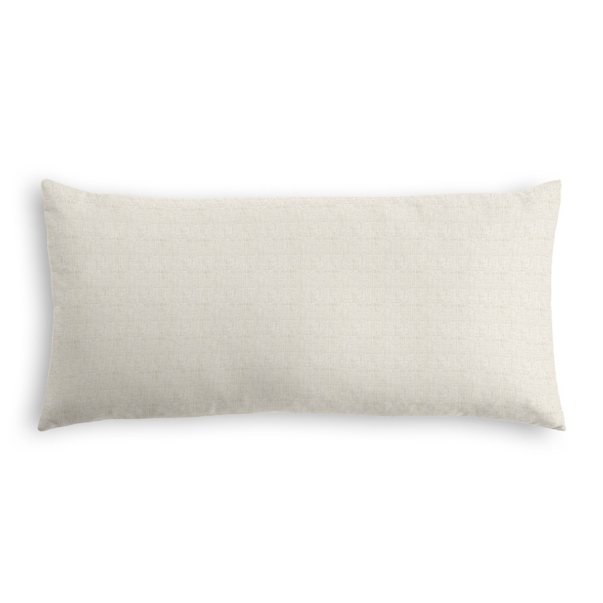 Classic Linen Lumbar Pillow, Soft Gray, 18" x 12" - Image 0