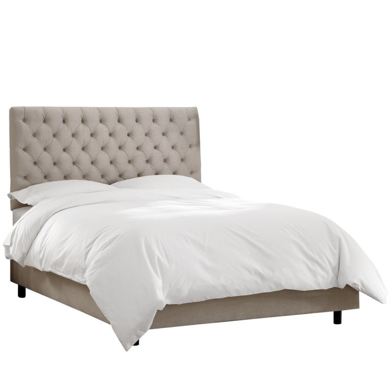 Tufted Upholstered Panel Bed - Queen - Image 0
