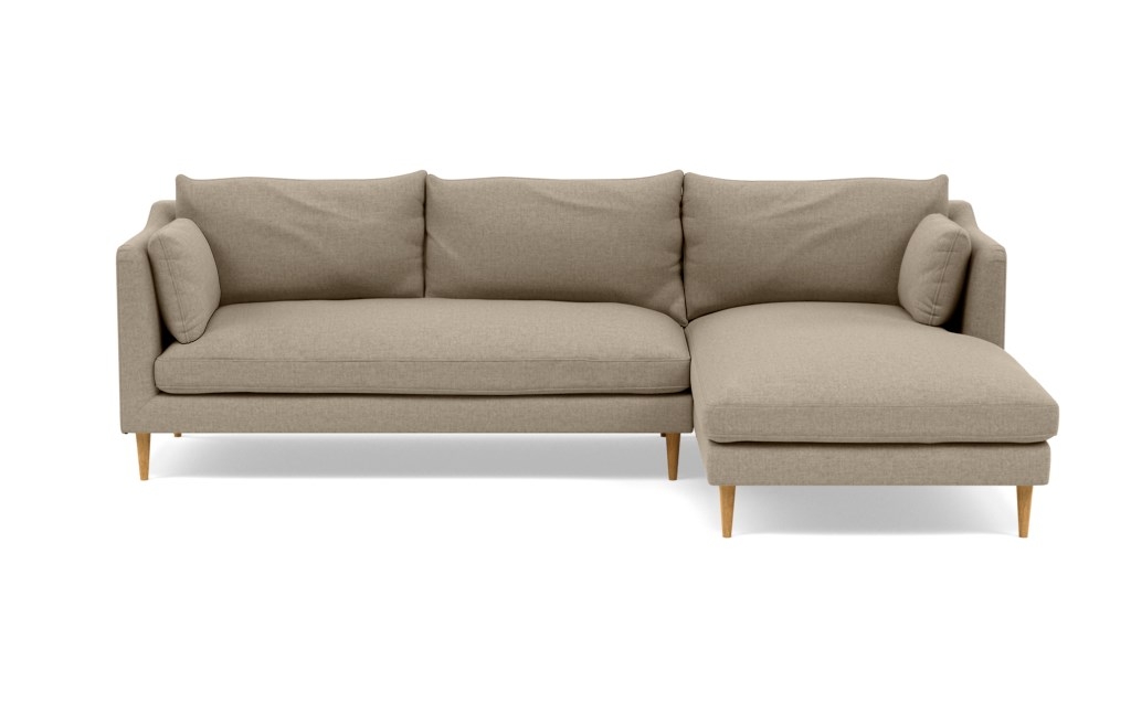 CAITLIN BY THE EVERYGIRL Sectional Sofa with Right Chaise, Almond - Image 0