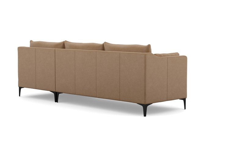 CAITLIN LEATHER BY THE EVERYGIRL Leather Sectional Sofa with Right Chaise/Matte Black Sloan L Leg - Image 2
