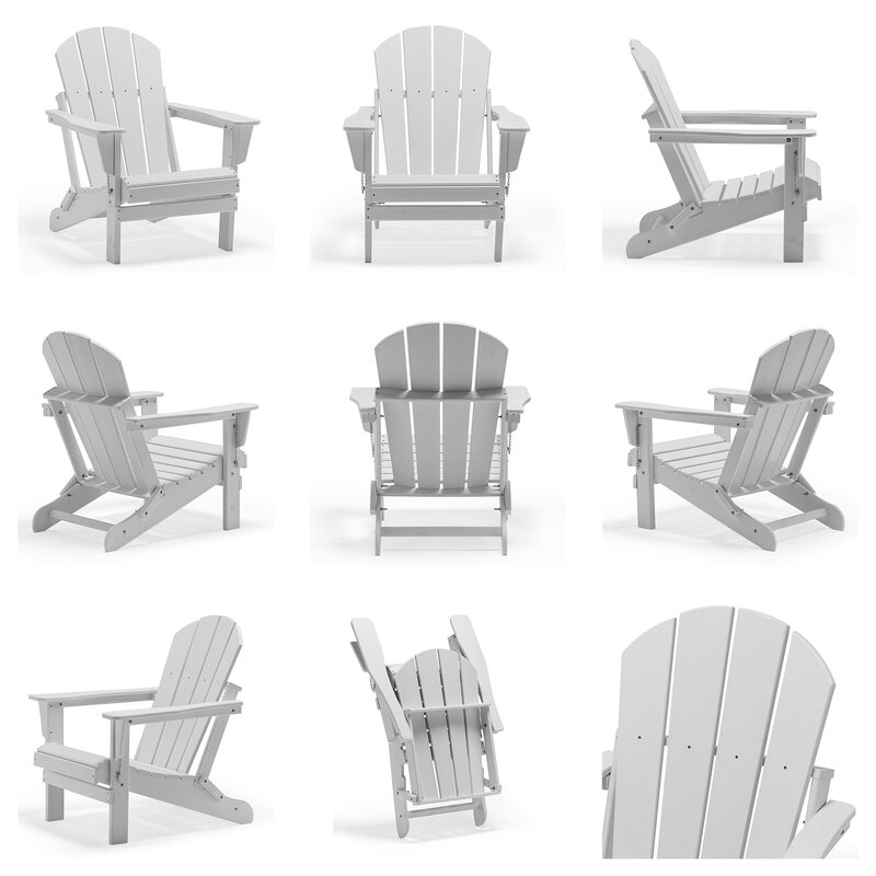 Lopes Resin Folding Adirondack Chair (Set of 2) - Image 2