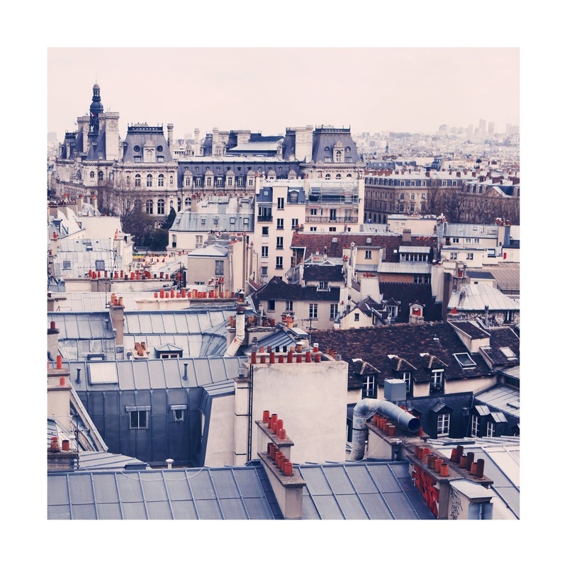 Paris Rooftops Revisited - 24" x 24" - Matte Black Metal frame - Image 0