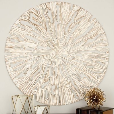 Striking Carved Wood Panel Wall Décor - Image 0
