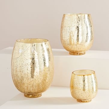 Crackle Jar Scented Candle, Gold, Extra Large - Image 1