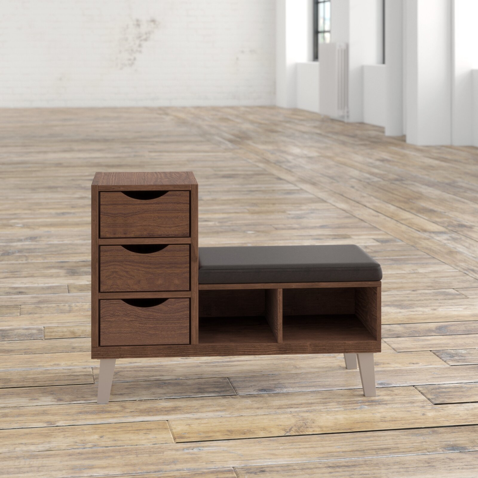 Sperling Faux Leather Storage Bench - Image 1