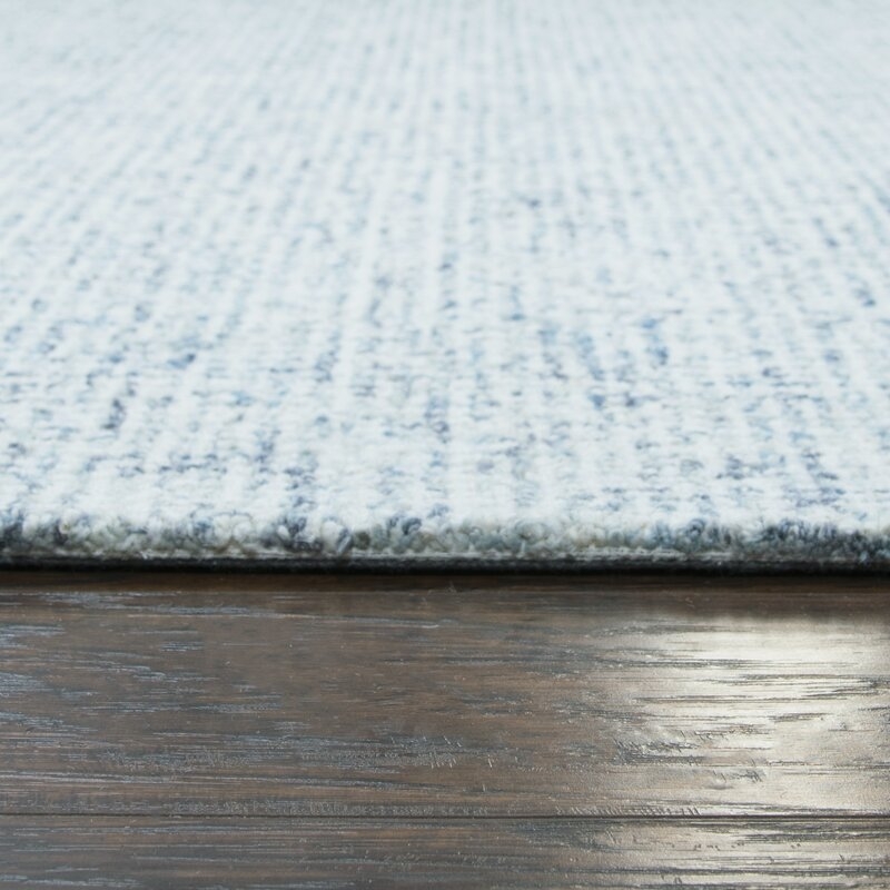 Kerley Handmade Tufted Wool Light Blue/Gray Area Rug - Image 2