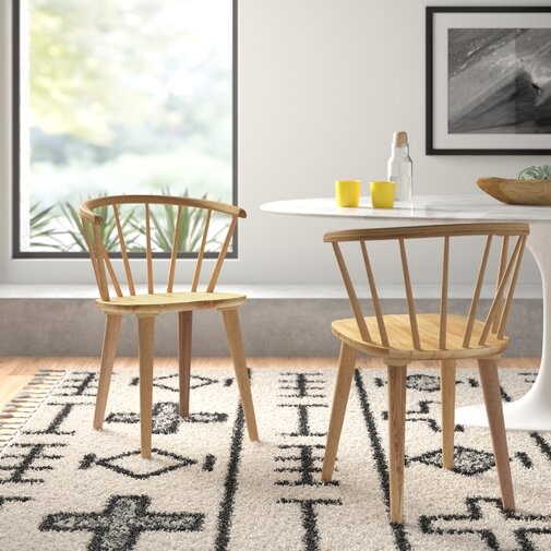 Ginny Solid Wood Dining Chair (Set of 2) - Natural - Image 0