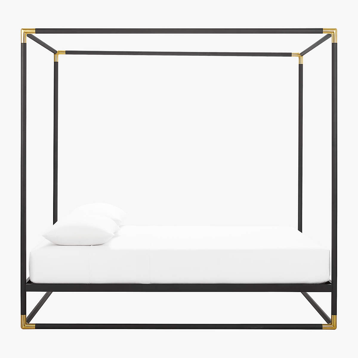 Frame Black Iron Queen Canopy Bed - Image 2