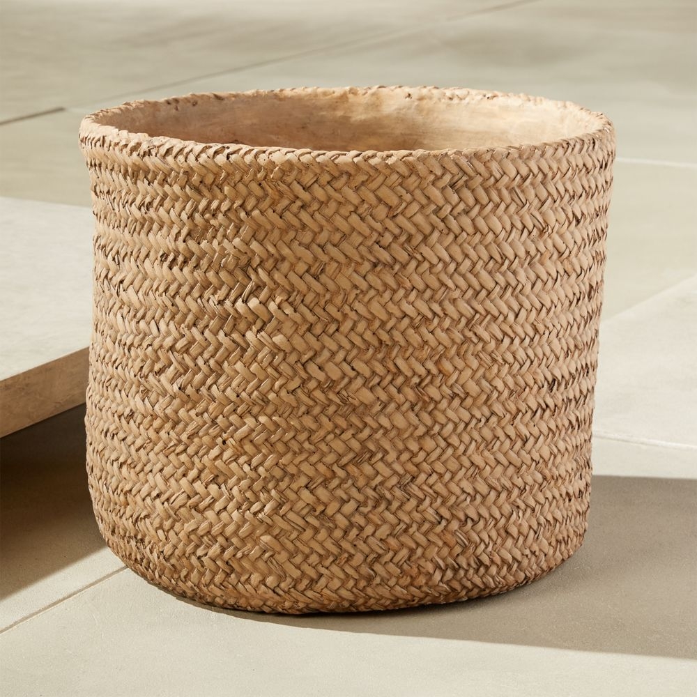 Cement Basket Large Planter - Image 0