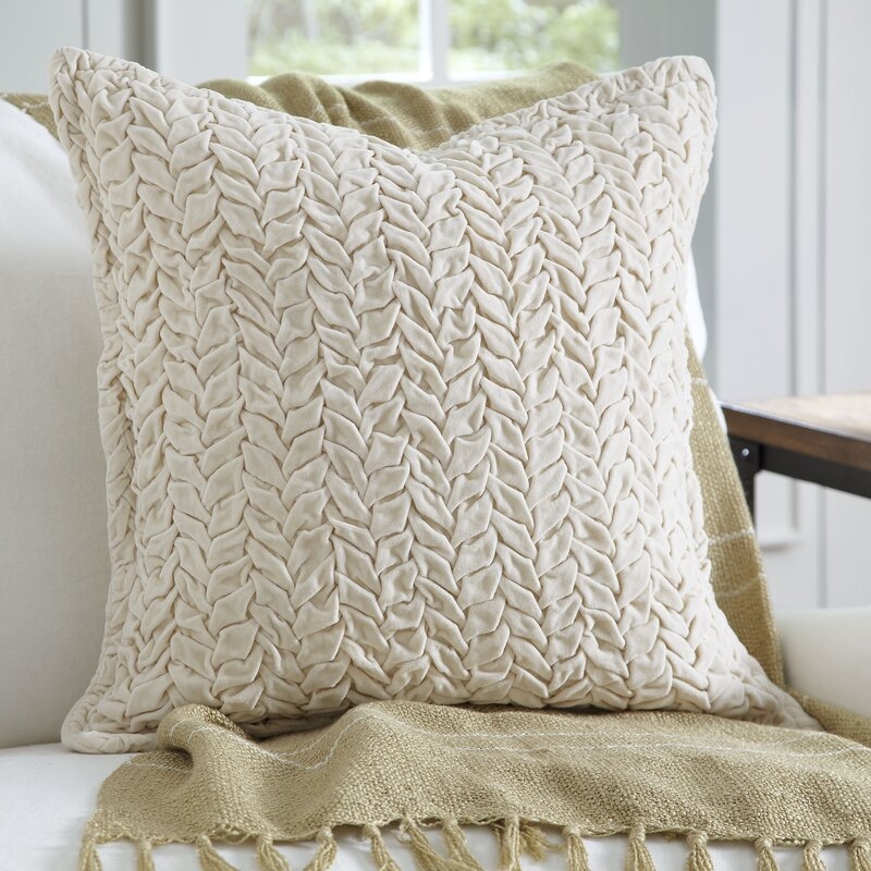 Bradninch Velvet Quilted Pillow Cover - Image 0