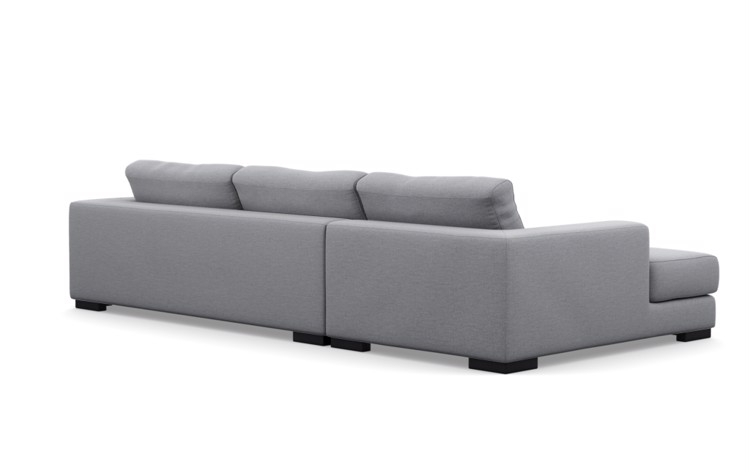 HENRY Sectional Sofa with Left Chaise - Dove Pebble Weave - Matte Black Wood Leg - 110" - Image 3