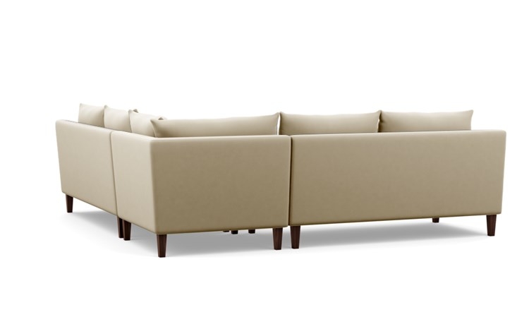 Sloan Corner Sectional Sofa - Drift Sunbrella - Oiled Walnut Tapered Square Wood Leg - 97" - Image 3