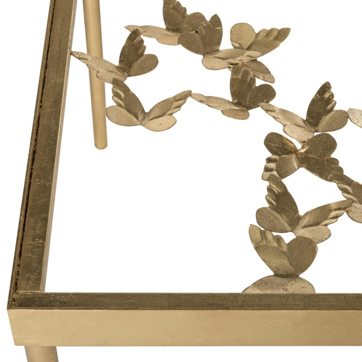 Rosalia Butterfly Coffee Table - Antique Gold - Safavieh - Image 4