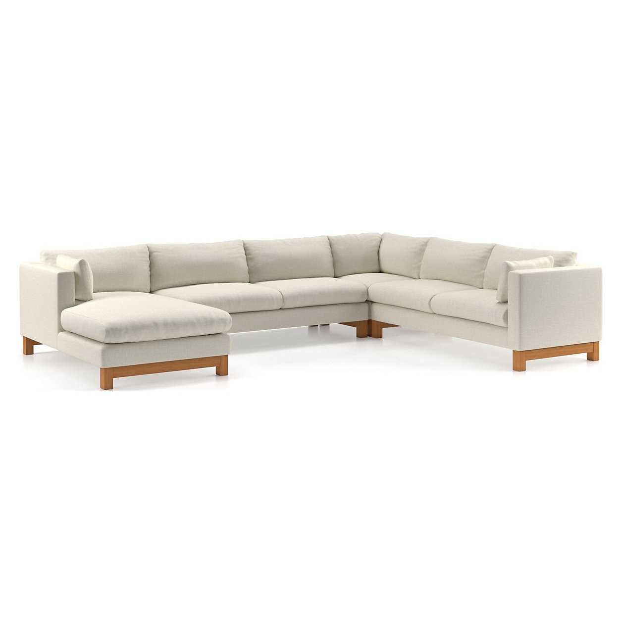 Pacific 4-Piece U-Shaped Sectional Sofa with Wood Legs - Image 0