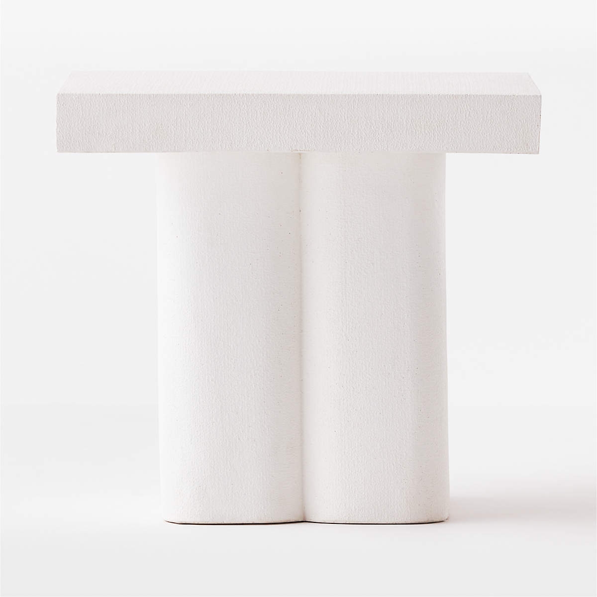 Bisque Plaster Side Table - Image 0