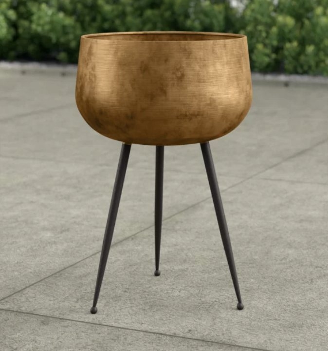 Mcmullen Iron Pot Planter with Legs - Image 0