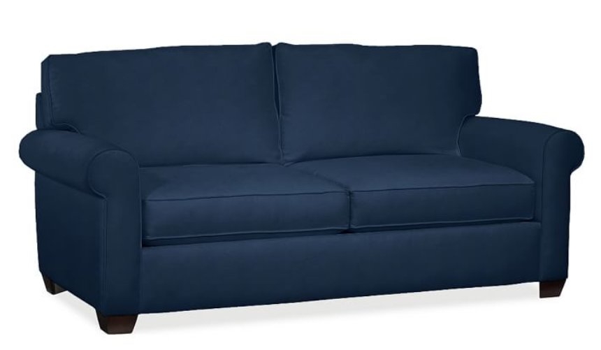 Buchanan Roll Arm Upholstered Sofa 87", Polyester Wrapped Cushions, Performance Everydayvelvet™ Navy - Image 0
