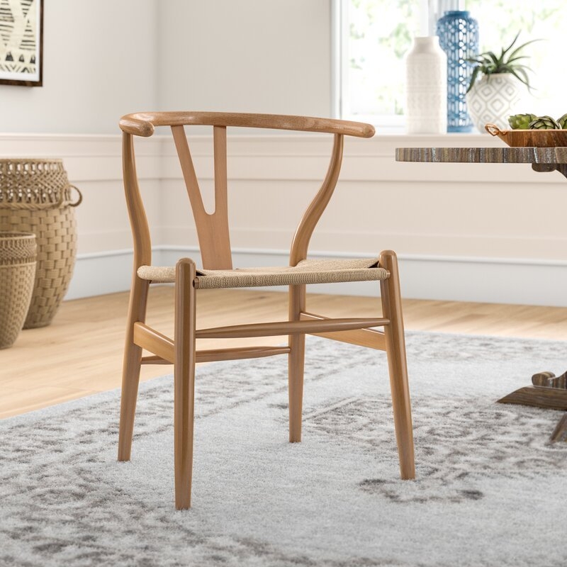 Dayanara Solid Wood Dining Chair, Natural - Image 1