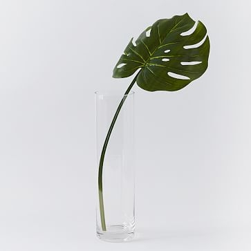 Faux Green Monstera Plant Leaf - Image 0