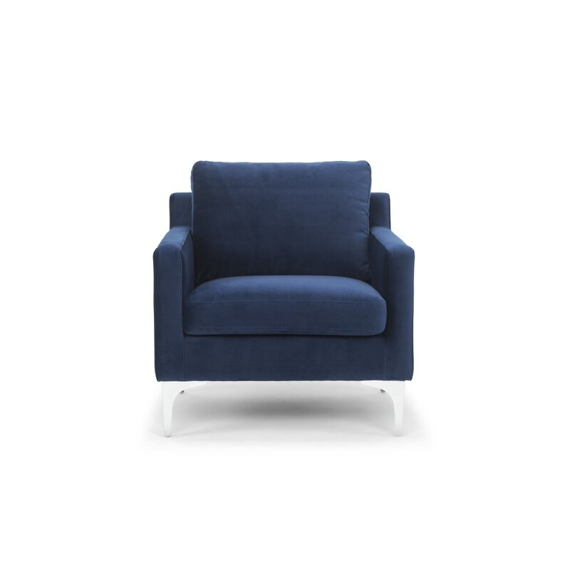 Stax Dark Blue Rumley Lounge Chair - Image 4