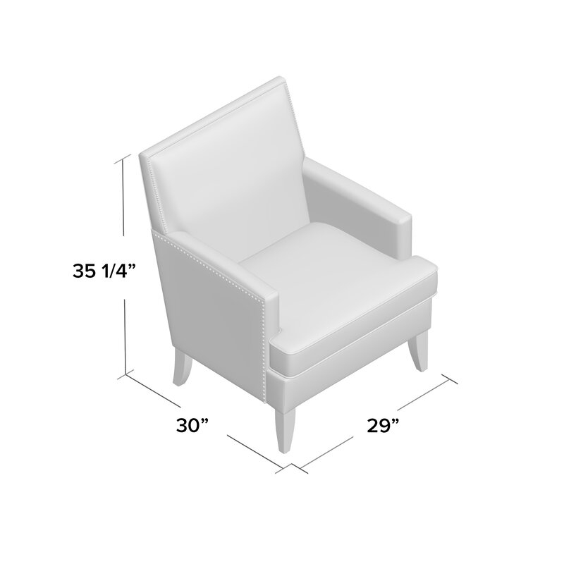 Kade 29" W Polyester Cotton Linen Armchair - Image 3