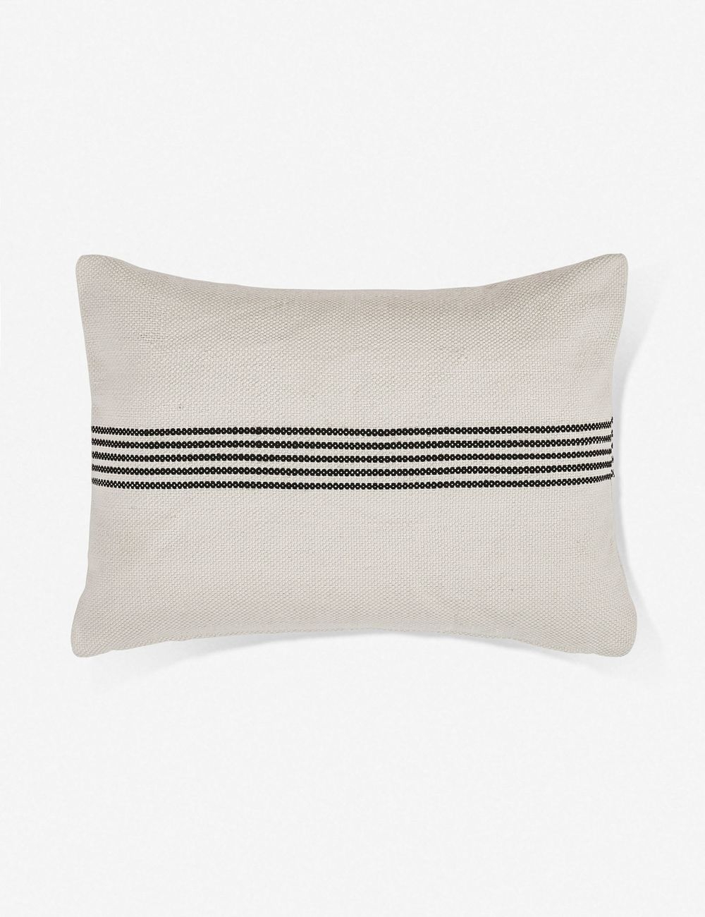 Katya Indoor/Outdoor Lumbar Pillow, Black Stripe, 20" x 14" - Image 0