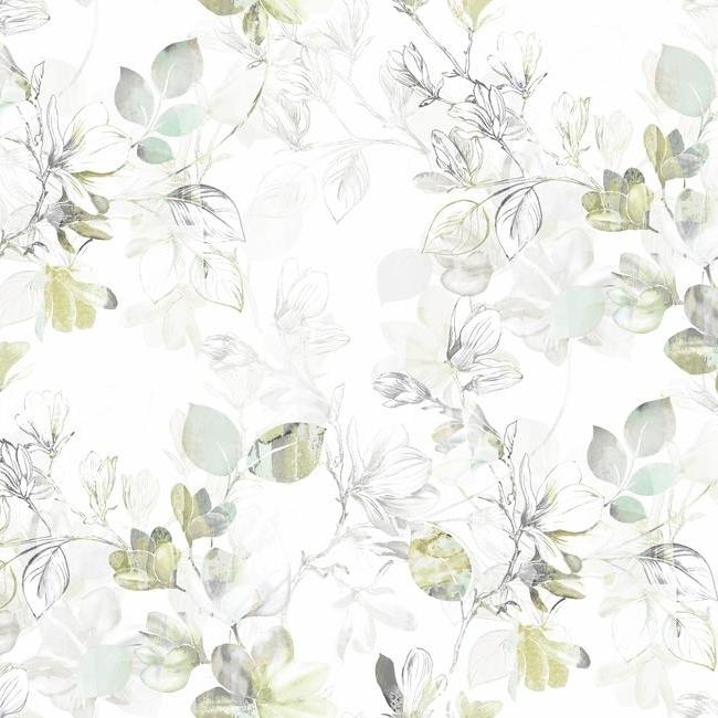 Arbor Vine Wallpaper - Cerulean Green - Image 0