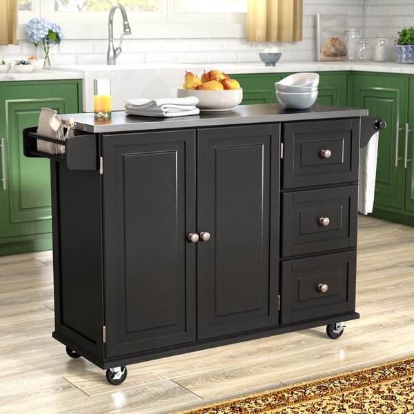 Kuhnhenn Kitchen Island with Stainless Steel Top - Image 0