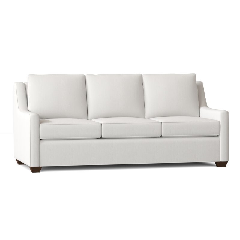 Léa 80" Square Arm Sofa Bed / Classic Bleach White - Image 0